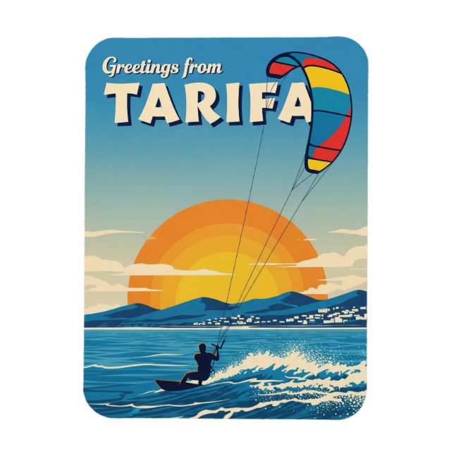 Kitesurfing Tarifa Spain Travel Magnet (Vertical)