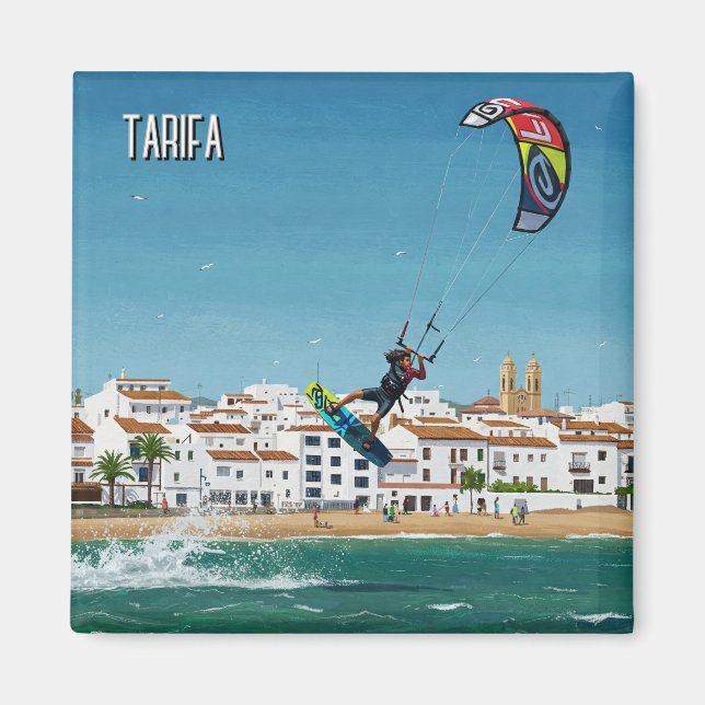 Kitesurfing Tarifa Spain Travel Magnet (Front)