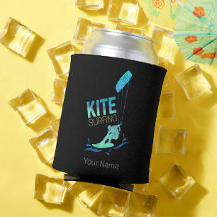 Kitesurfing Vintage Kiteboarder Kite Surfing Can Cooler