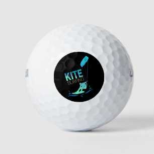 Kitesurfing Vintage Kiteboarder Kite Surfing Golf Balls
