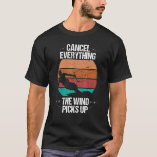Kitesurfing Vintage Wind Forecast Kitebaording Kit T-Shirt
