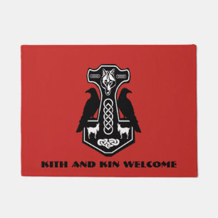 Kith and Kin Welcome Thor Hammer Doormat