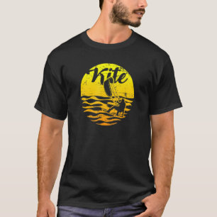 Kiting With Kite At Sunset Surf T-Shirt