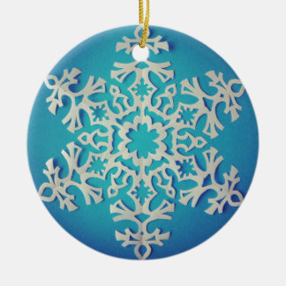 Kit's Snowflake Ceramic Tree Decoration