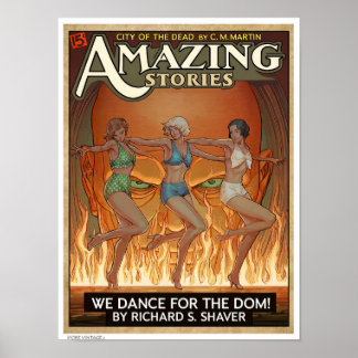 KITSCH DECOR: VINTAGE PULP MAG COVER POSTER