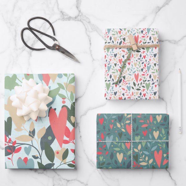 Kitsch Hearts Gift Wrap (Front)
