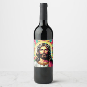 Kitsch Jesus wine label! Wine Label