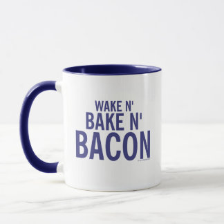 Kitschen Fatty Wake N' Bacon Mug Deli Blue