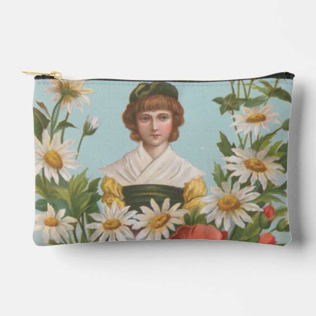Kitschy Retro German Valentine's Card, 1884 Accessory Pouch (Front)
