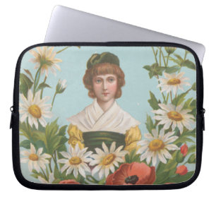 Kitschy Retro German Valentine's Card Laptop Sleeve