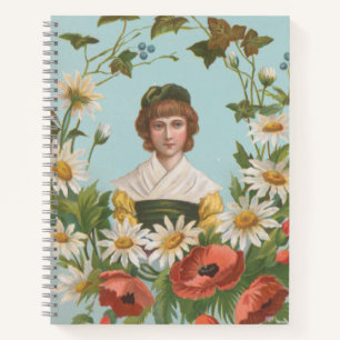 Kitschy Retro German Valentine's Card Notebook