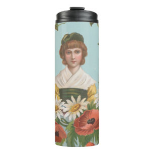 Kitschy Retro German Valentine's Card Thermal Tumbler