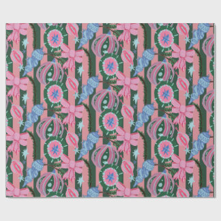 Kitschy Retro Ornament Christmas Wrapping Paper 