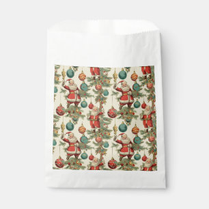 Kitschy Santa and Ornaments Wrapping Paper Favour Bag