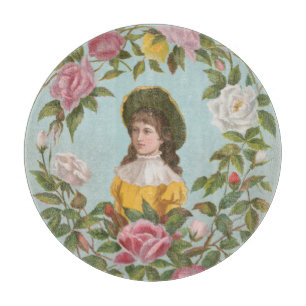 Kitschy Vintage German Valentine's Card Cutting Board