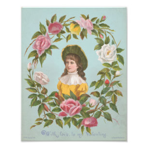 Kitschy Vintage German Valentine's Card Photo Print