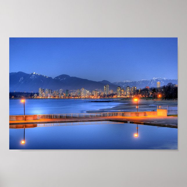 Kitsilano Beach, Vancouver, Canada Poster (Front)