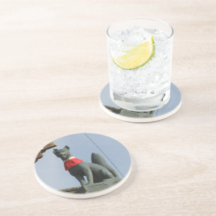 Kitsune キツネ (Fox) with Jewel in Mouth Coaster