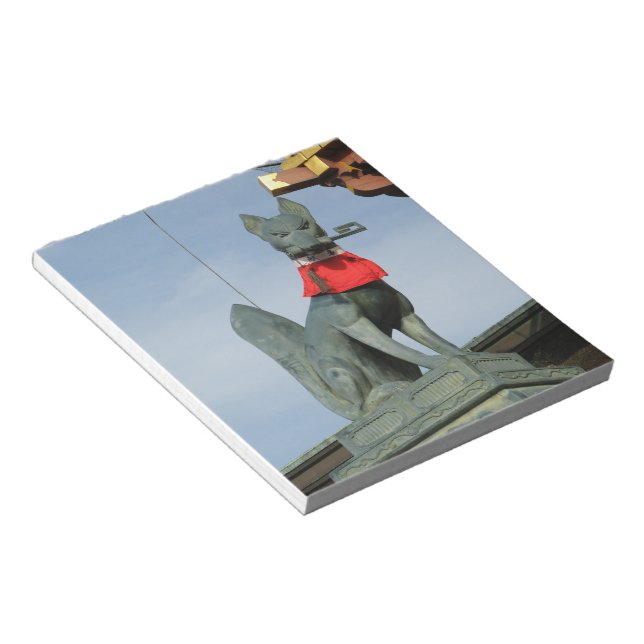 Kitsune キツネ (Fox) with Key in Mouth Notepad (Angled)