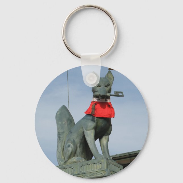 Kitsune キツネ (Fox) with Key in Mouth Ring (Front)