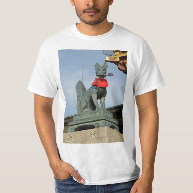 Kitsune キツネ (Fox) with Key in Mouth T-Shirt (Front)