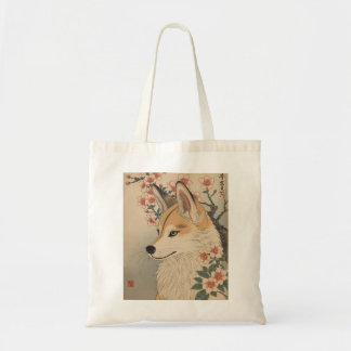 Kitsune & cherry blossom tote bag