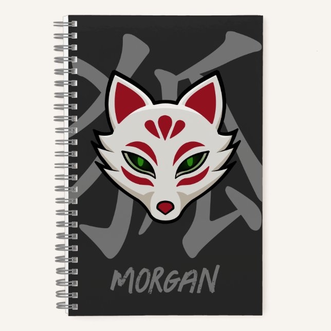 KITSUNE Fox Mask- Personalised Street Art Notebook (Front)