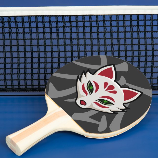 KITSUNE Fox Mask- Street Art Ping Pong Paddle (Insitu)
