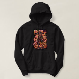 Kitsune Fox Samurai & Fire Pumpkins Hoodie