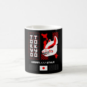 Kitsune Fox Tokyo City Coffee Mug
