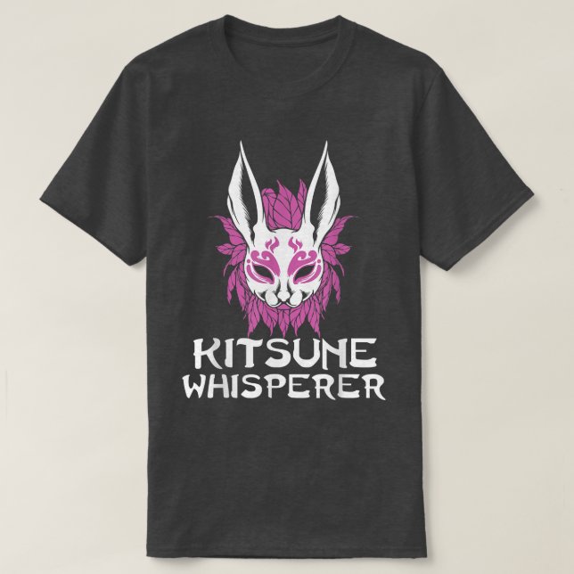Kitsune Japanese Culture Fox Art Whisperer Animal  T-Shirt (Design Front)
