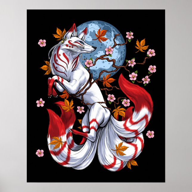 Kitsune Japanese Fox Poster (Front)