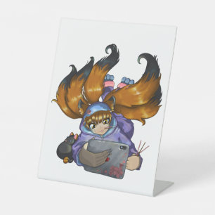 Kitsune Life Pedestal Sign