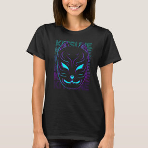 Kitsune Mask Fox Mask Japanese Mask Retro T-Shirt