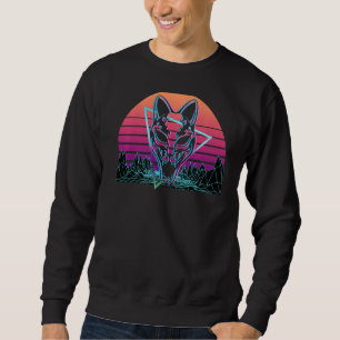 Kitsune Mask Fox Mask Retro Sweatshirt