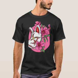 Kitsune Nine Tailed Fox Sakura Cherry Blossom Flow T-Shirt