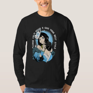 Kitsune Photography Girl  Sad Aesthetic Edgy Stree T-Shirt