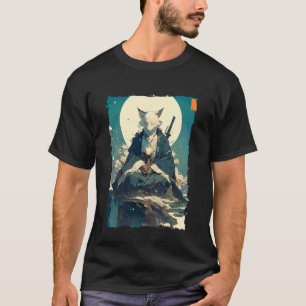 Kitsune Samurai Warrior Japan Myth Fox Spirit T-Shirt
