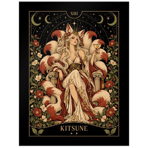 Kitsune, Starlit Tarot Art Postcard