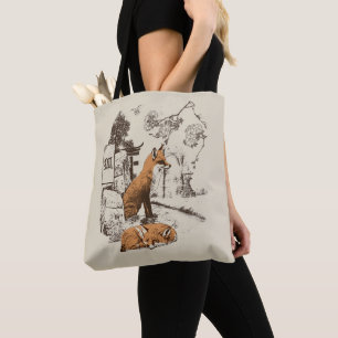 Kitsune - Traditional Japanese Streetwear Design Tote Bag