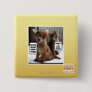 Kitteh carols 15 cm square badge