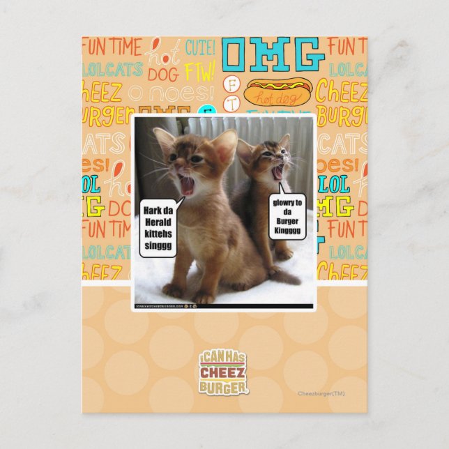 Kitteh carols postcard (Front)