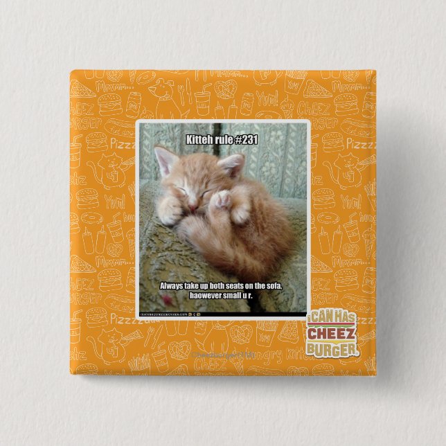 Kitteh rule #231 15 cm square badge (Front)