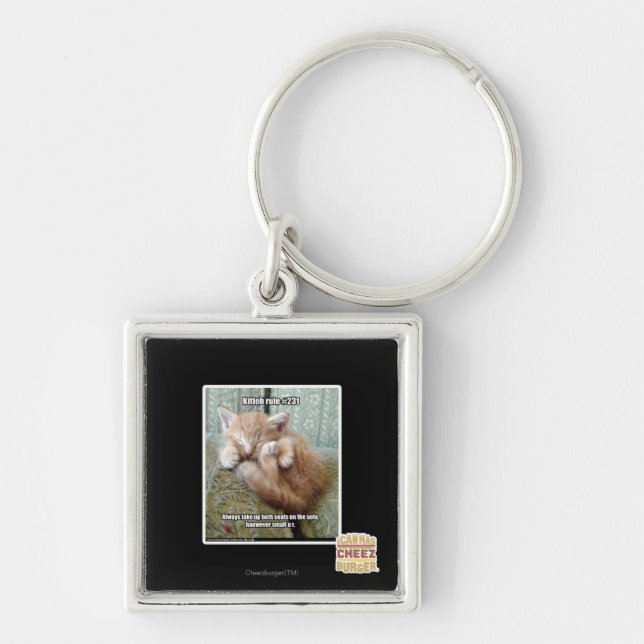Kitteh rule #231 key ring (Front)