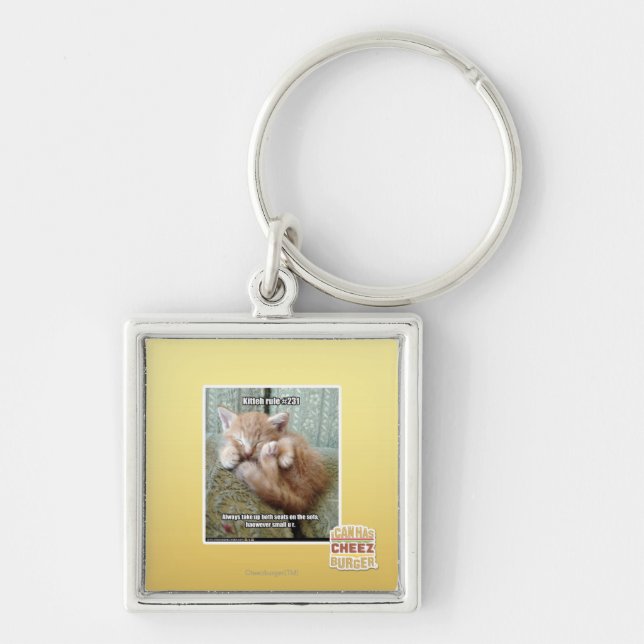 Kitteh rule #231 key ring (Front)