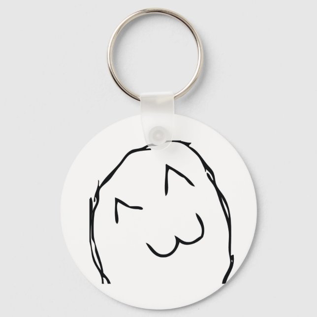 Kitteh Smile Troll Key Ring (Front)