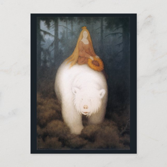 Kittelsen - White-Bear King Valemon Postcard (Front)