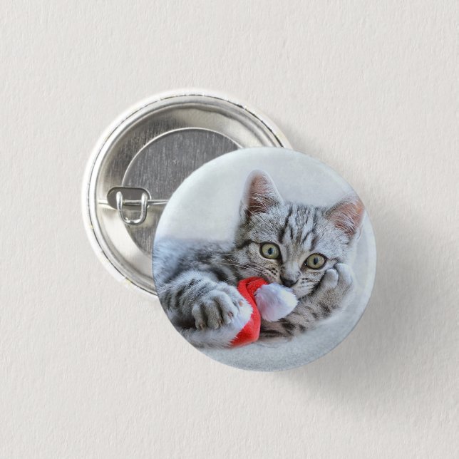 Kitten 3 Cm Round Badge (Front & Back)