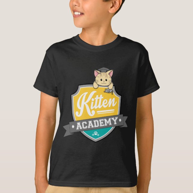Kitten Academy Crest T-Shirt (Front)
