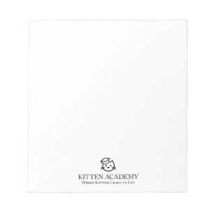Kitten Academy Logo Notepad